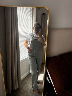 Carhartt Women's Light Gray Pinstripe Overalls